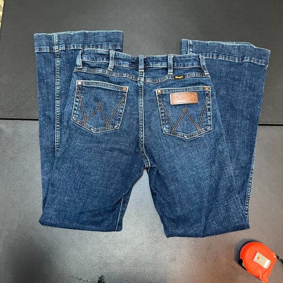 Wrangler Retro Mae Women’s Wide Leg Trouser Jeans 27x32 Western Cowgirl Denim - Picture 3 of 8